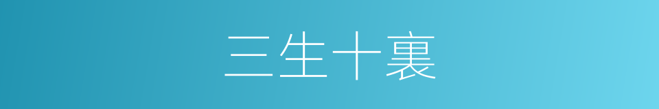 三生十裏的同義詞