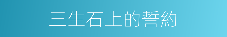 三生石上的誓約的同義詞