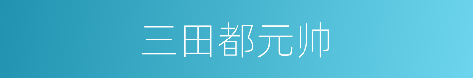 三田都元帅的同义词