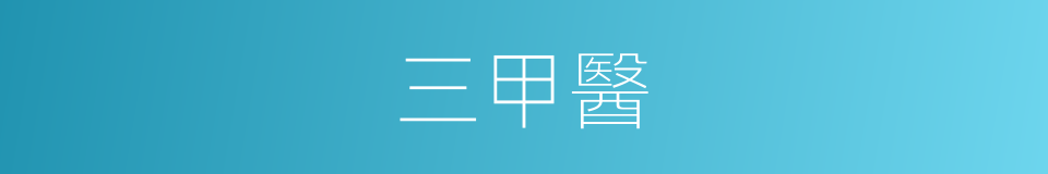 三甲醫的同義詞