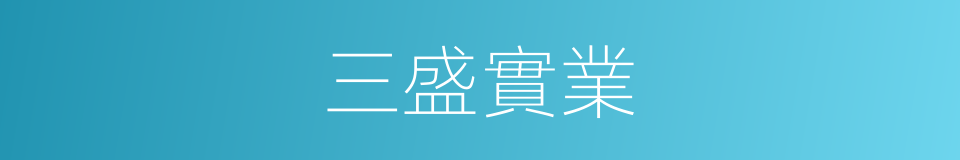 三盛實業的同義詞