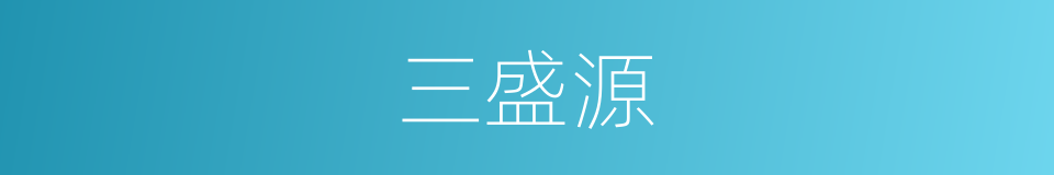 三盛源的同义词