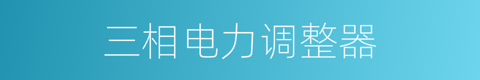 三相电力调整器的同义词