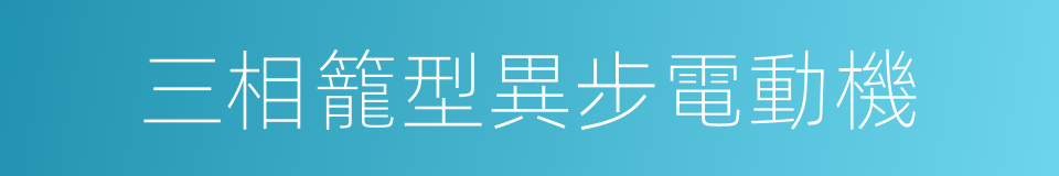 三相籠型異步電動機的同義詞