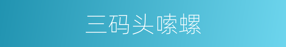 三码头嗦螺的同义词
