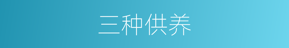 三种供养的同义词