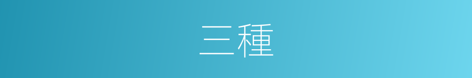 三種的意思