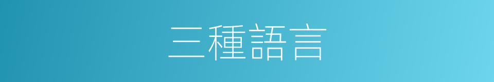三種語言的同義詞