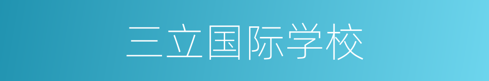 三立国际学校的同义词
