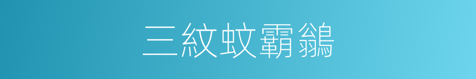 三紋蚊霸鶲的同義詞