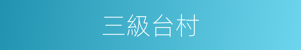 三級台村的同義詞