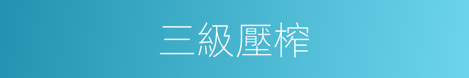 三級壓榨的同義詞