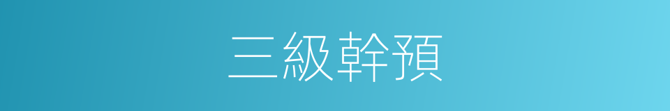 三級幹預的同義詞