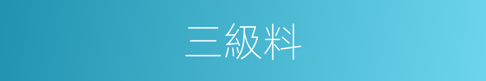 三級料的同義詞