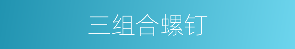 三组合螺钉的同义词