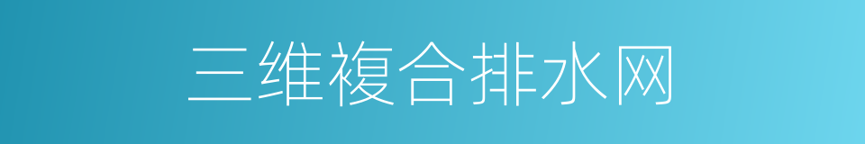 三维複合排水网的同义词