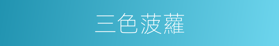 三色菠蘿的同義詞