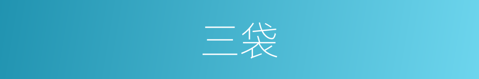 三袋的同义词