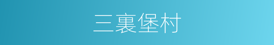 三裏堡村的同義詞