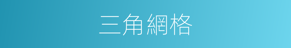 三角網格的同義詞