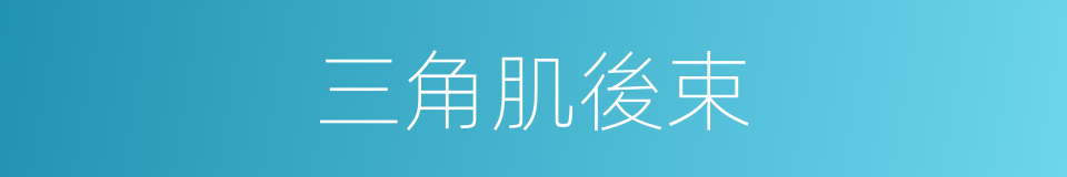三角肌後束的同義詞
