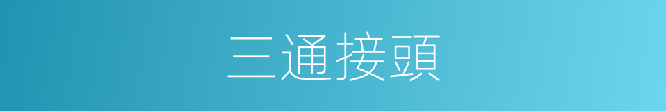 三通接頭的同義詞