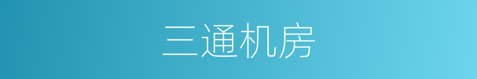 三通机房的同义词