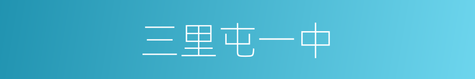 三里屯一中的同义词