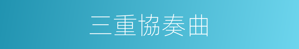 三重協奏曲的同義詞