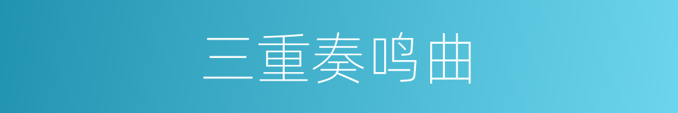 三重奏鸣曲的同义词
