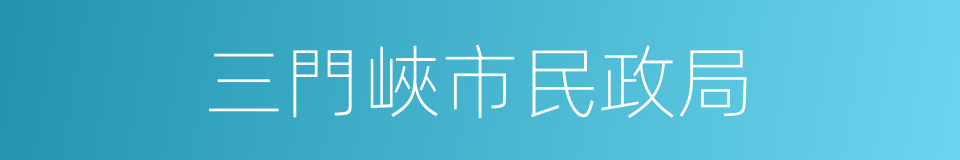 三門峽市民政局的同義詞