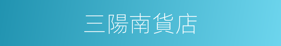 三陽南貨店的同義詞