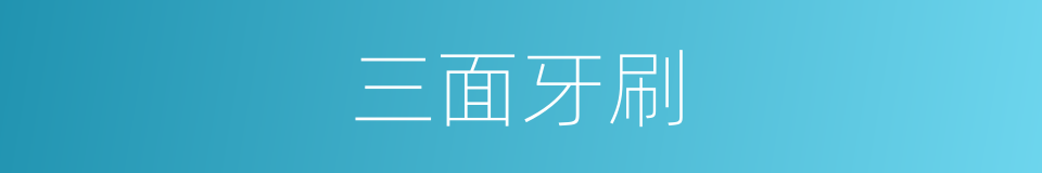 三面牙刷的同义词