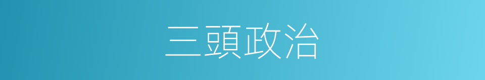 三頭政治的意思