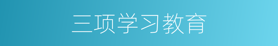 三项学习教育的同义词