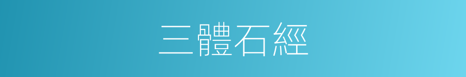 三體石經的同義詞
