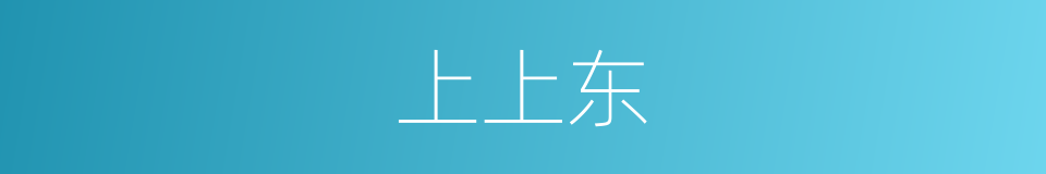 上上东的同义词