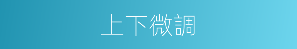 上下微調的同義詞