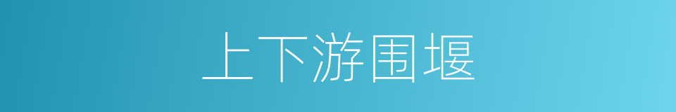 上下游围堰的同义词