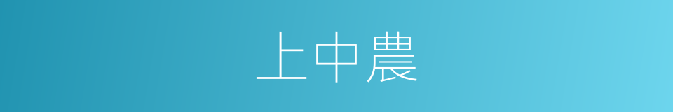 上中農的意思