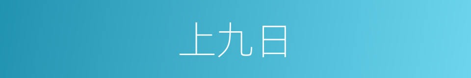 上九日的同义词