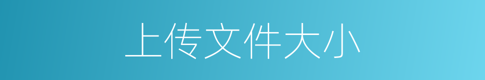 上传文件大小的同义词