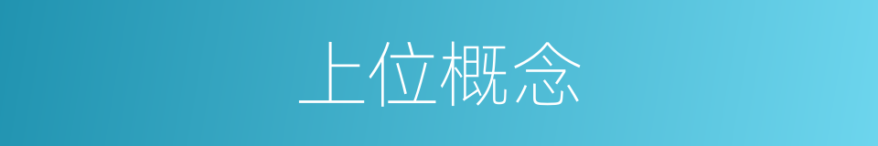 上位概念的意思