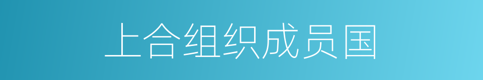 上合组织成员国的同义词