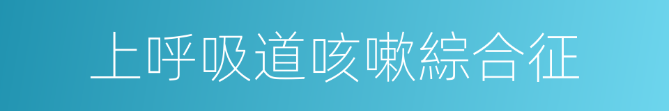 上呼吸道咳嗽綜合征的同義詞