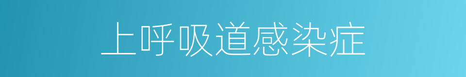 上呼吸道感染症的同义词