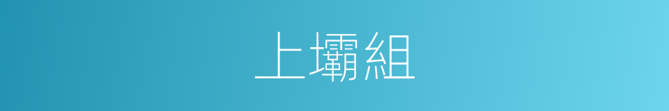 上壩組的同義詞