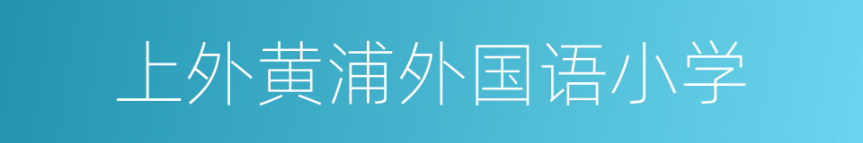 上外黄浦外国语小学的同义词