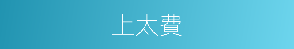 上太費的同義詞