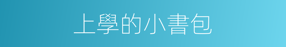 上學的小書包的同義詞